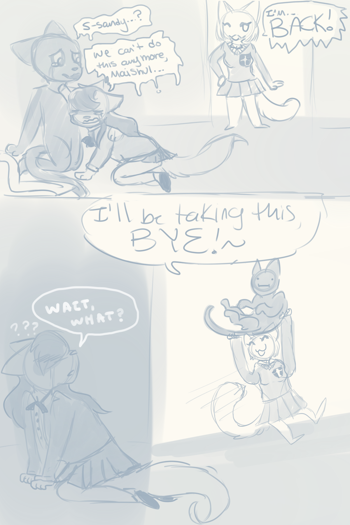 Candybooru image #11476, tagged with Lucy Mike MikexLucy Sandy Swiftily_(Artist) comic sketch